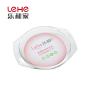 Heatable Glass Machine Pressed Round Casserole bakeware plate set